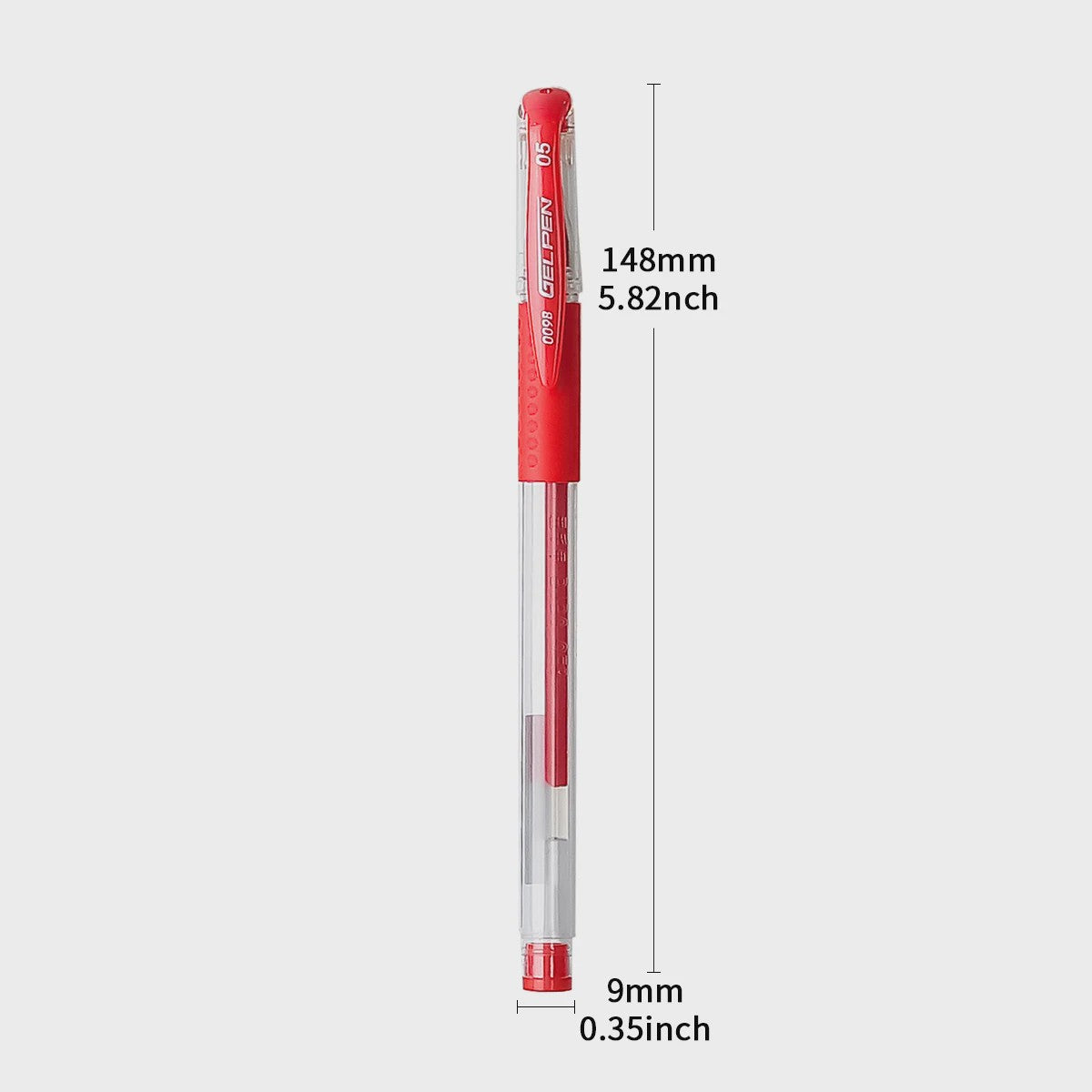 Set Gel Pen 0.5mm Rood - 4, 8 of 12 Stuks - Vloeiend Schrijven voor Kantoor en School