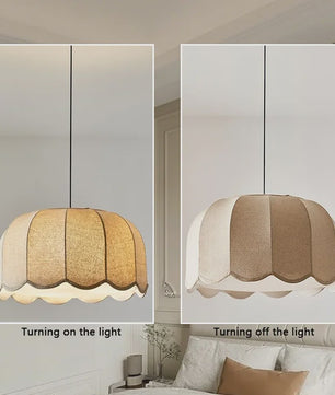 Scalloped Stof Hanglamp - Scandinavische Stijl - Woonkamer, Slaapkamer, Restaurant