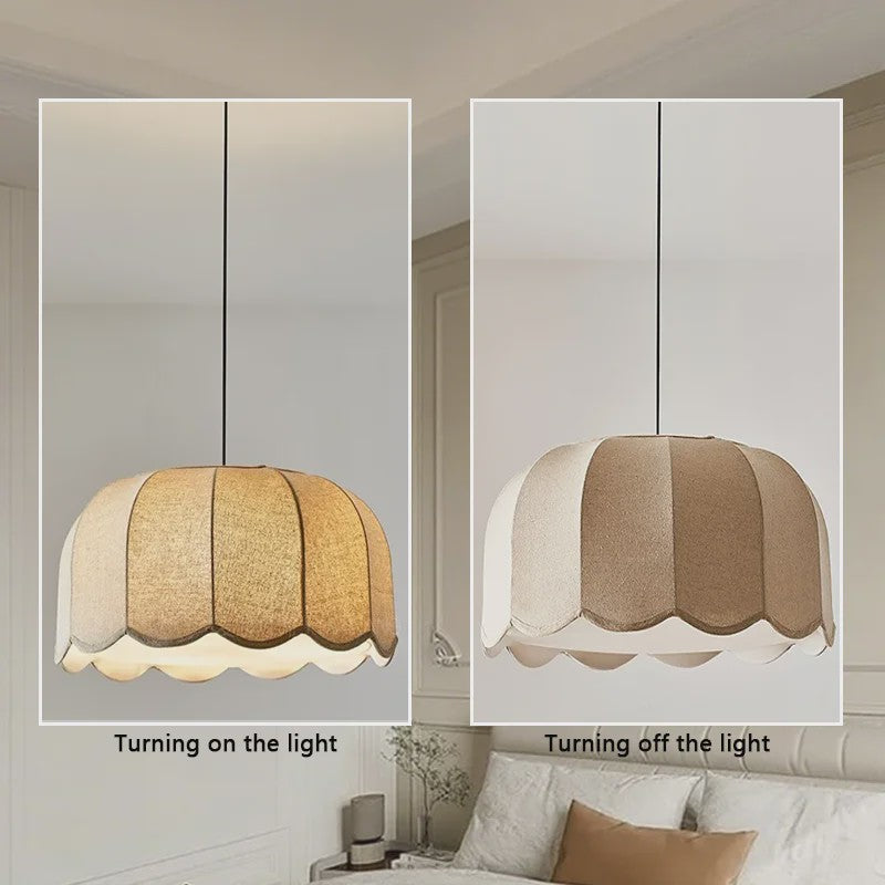 Scalloped Stof Hanglamp - Scandinavische Stijl - Woonkamer, Slaapkamer, Restaurant