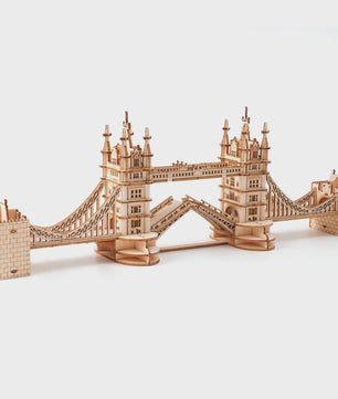 Robotime Rolife 3D Houten Puzzel: Iconische Tower Bridge & Big Ben Bouwpakket
