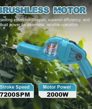 Gisam Telescopische Heggenschaar - Snoerloos, Borstelloos, 7200SPM, 52cm Mes, 18V Makita Accu Compatibel