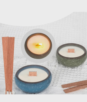 Houten Kaarsen Lonten Set - DIY Kaarsen Maken met Ring, Lijm & Waarschuwingsstickers