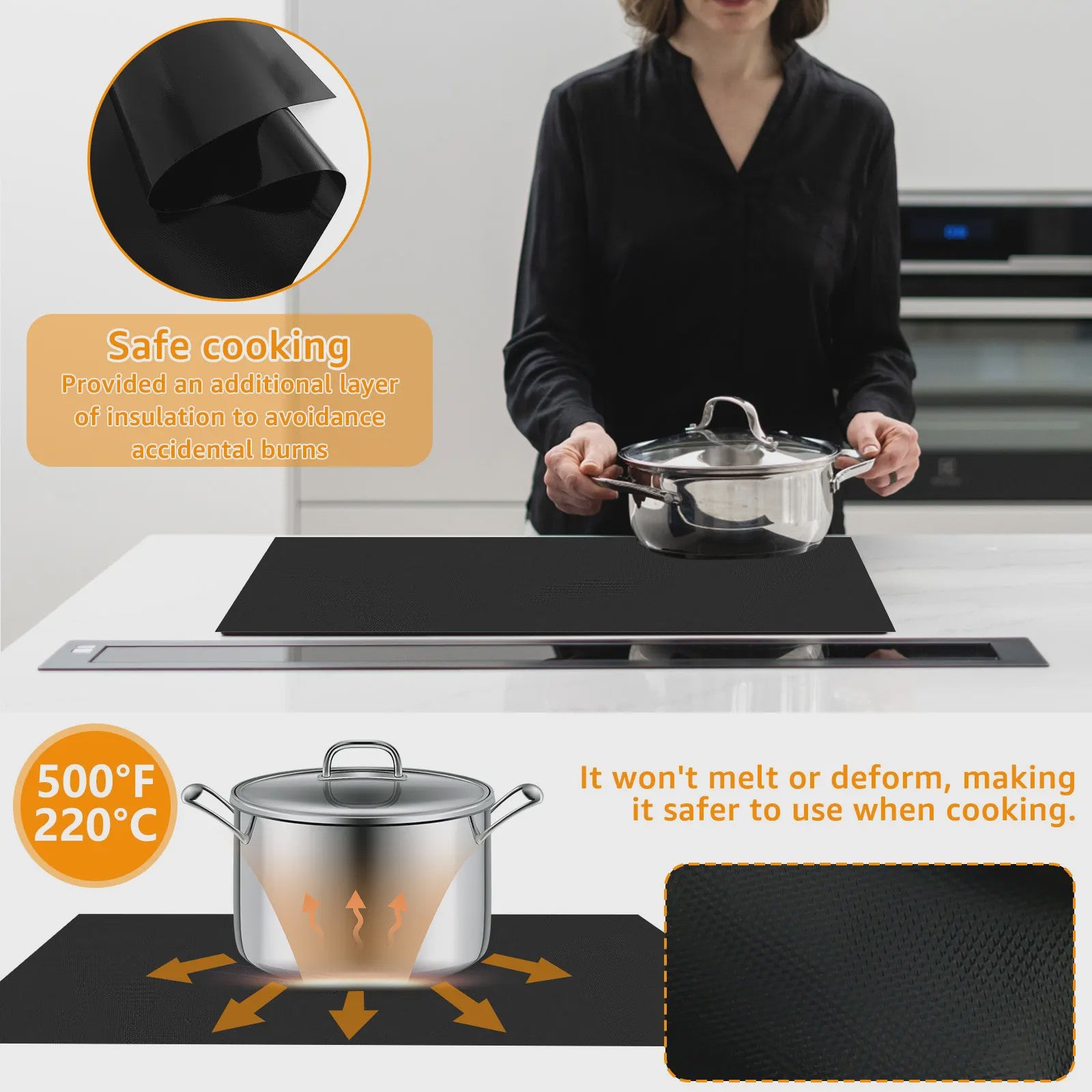 Siliconen Inductie Kookplaat Mat - Antislip & Krasbestendig