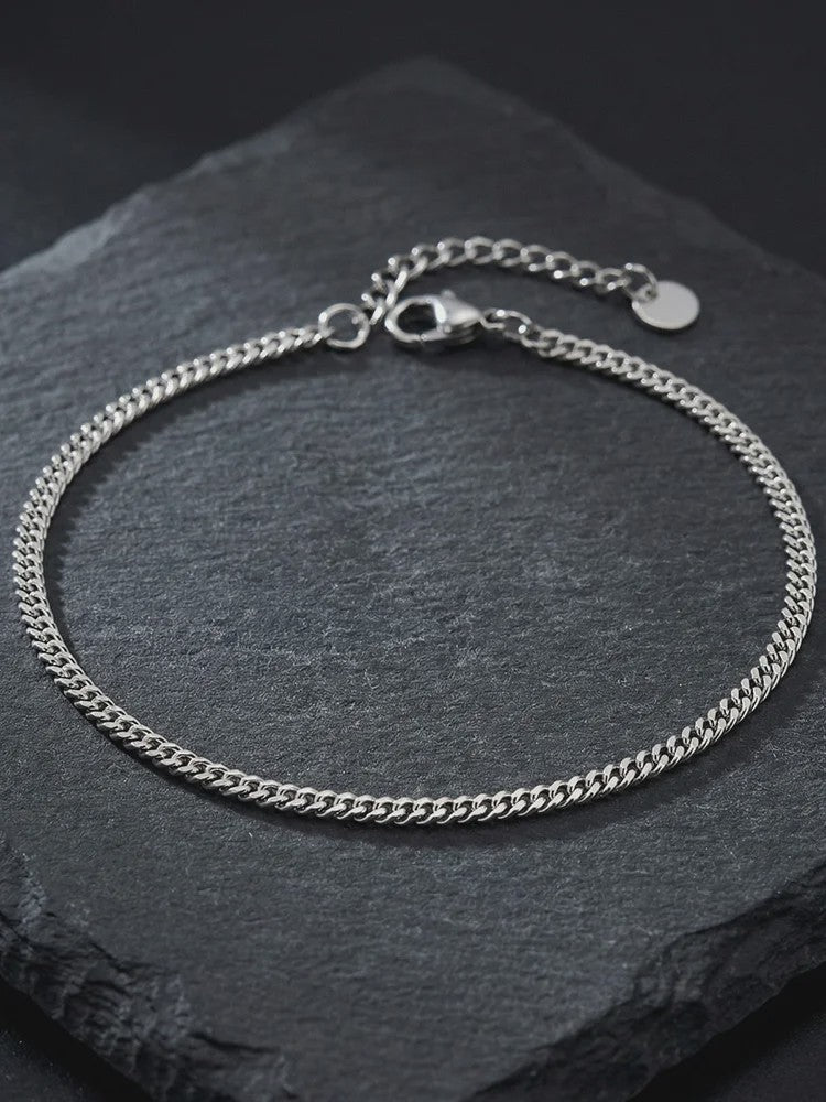 3mm Miami Cuban Ketting Enkelbandje voor Dames | Roestvrij Staal Stapelbaar