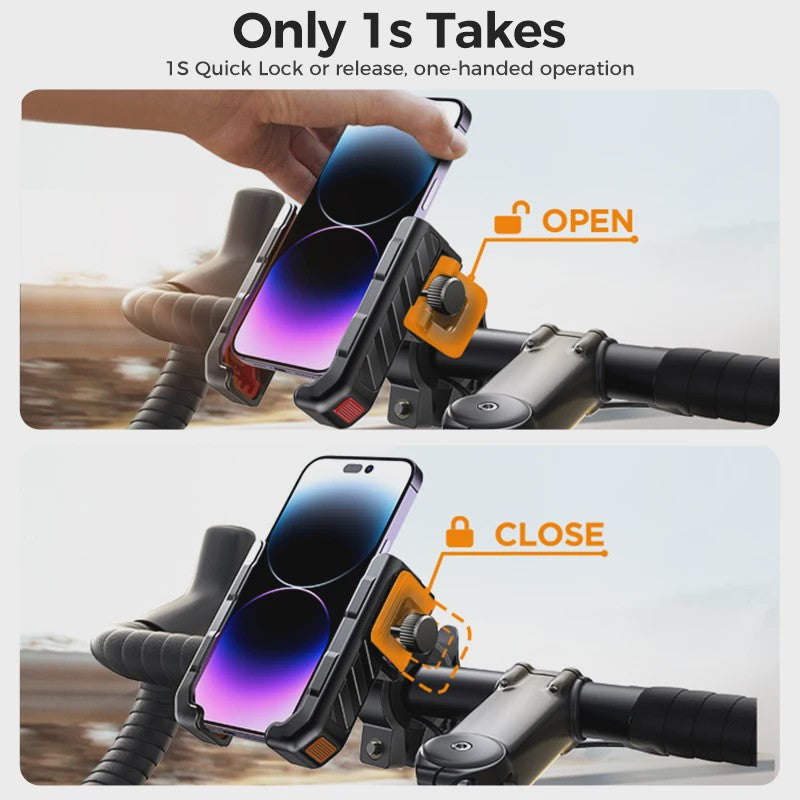 Joyroom Universele Fiets & Motor Telefoonhouder - Eenvoudige Bediening & Schokbestendig voor 4.7-7 inch