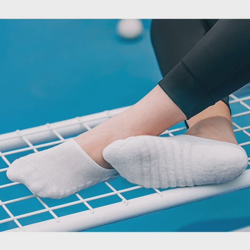 5 Paar Heren Invisible Sokken Katoen met Terry Bodem & Anti-Slip - Maat 41-45