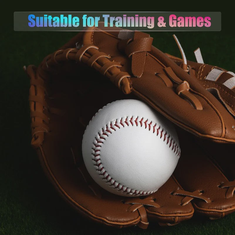Set van 6 Harde Baseballs - Standaard Maat, Leer, Oefen & Trainingsballen