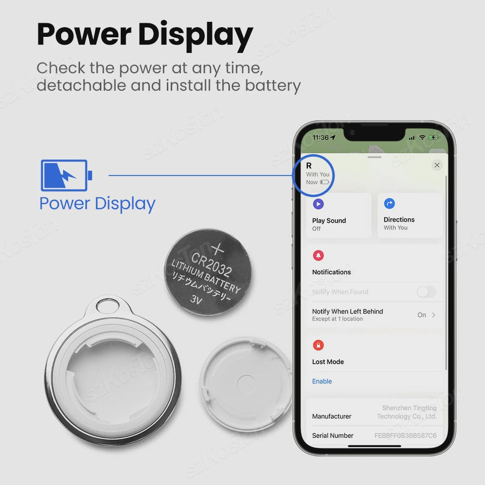 Mini GPS Tracker Smart Tag - Vind Je Sleutels, Tas of Huisdier met Apple Find My