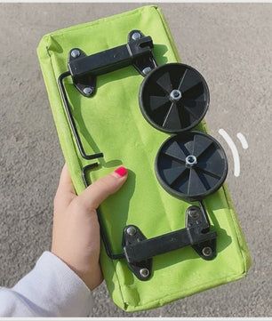 2-in-1 Opvouwbare Boodschappentrolley met Wielen - Handige Draagtas