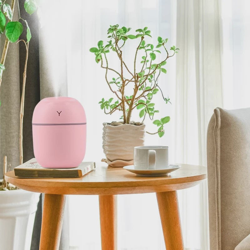 Compacte Mini Luchtbevochtiger & Luchtreiniger voor Thuis, Auto, Slaapkamer & Kantoor - Stil & Draagbaar