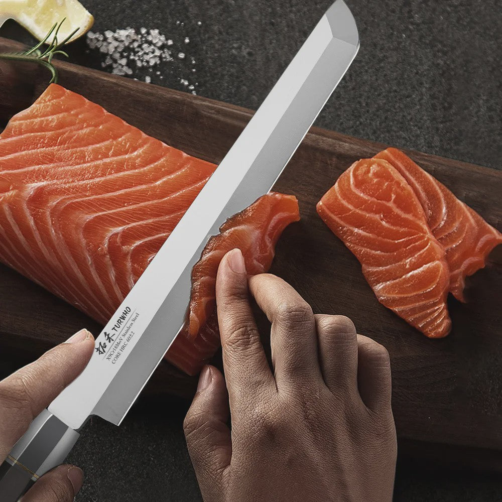Turwho Japans Sashimi Mes 270mm - Professioneel Vis & Vlees Snijmes van X9Cr18Mov Staal