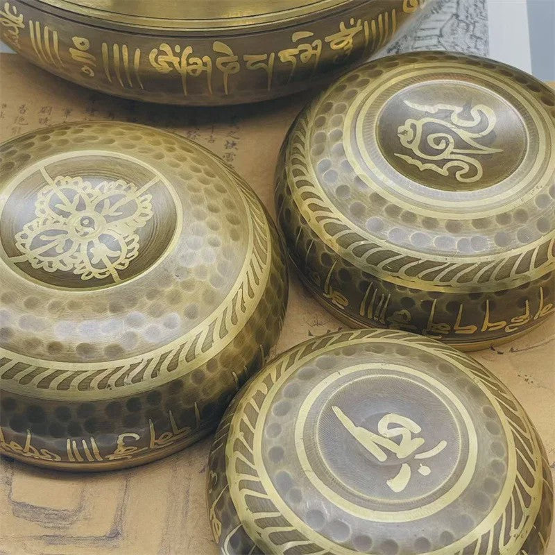 Tibetaanse Zangleiding Kom - Handgemaakte Bronzen Klankschaal voor Meditatie & Sound Healing