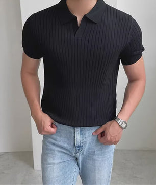 Herentrui Poloshirt Korte Mouw Gebreid - Zomer Casual Fashion