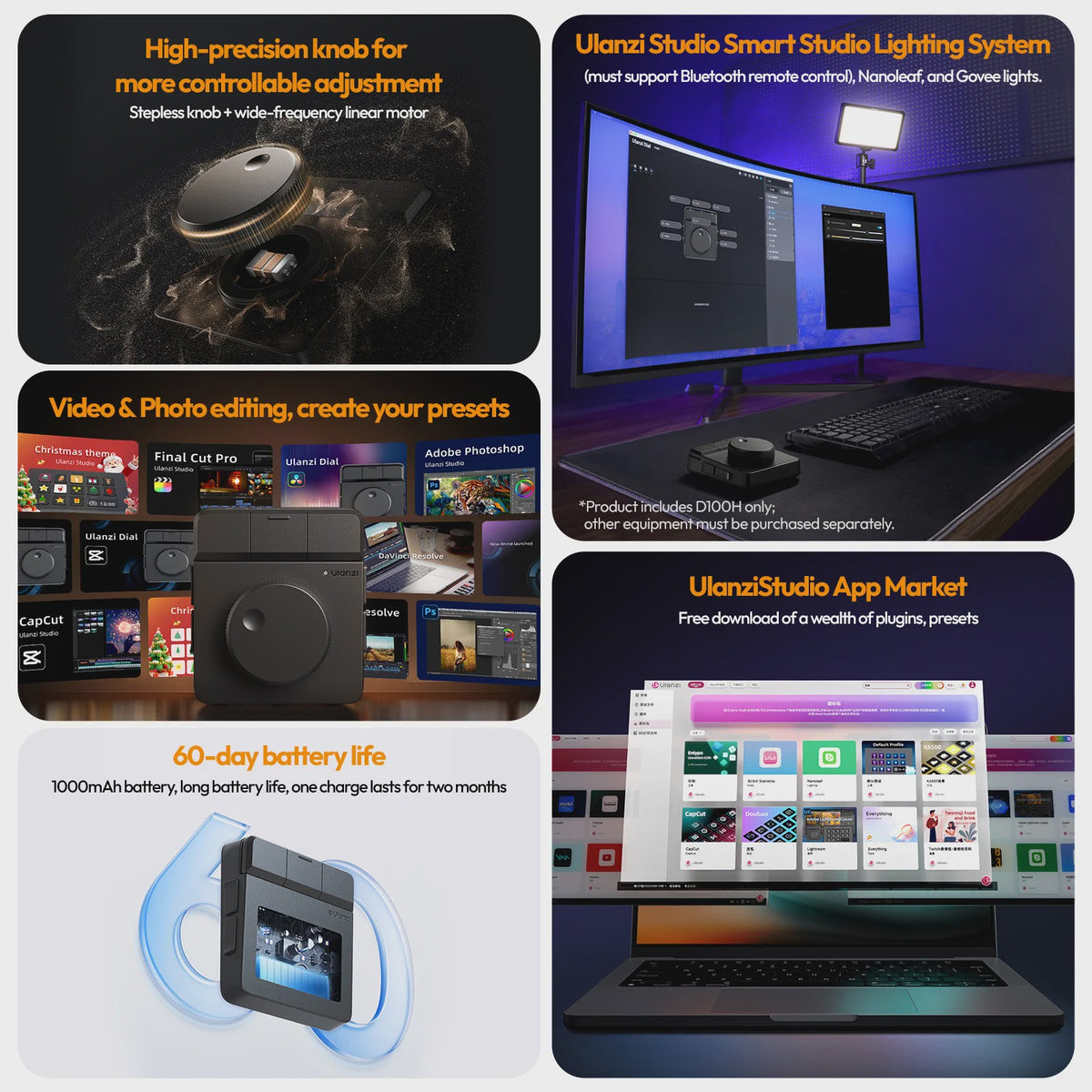 Ulanzi D200H Stream Controller & Docking Station: Streamline Editing & Live Streaming