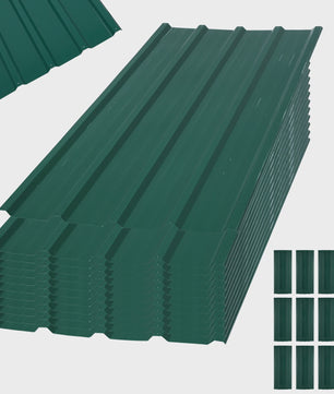 12x Golfplaten Metaal - Gecoat Staal 0.23mm Dik - Roestbestendig Dakbedekking voor Carport