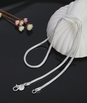 Zilveren Slangenhalsketting 925 Sterling Zilver - 45-60cm, 1-3mm Dik - Voor Heren & Dames - Perfect voor Hangers