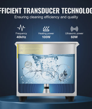 1.3L Ultrasone Reiniger met Digitale Timer - Krachtige & Draagbare Ultrasone Schoonmaakmachine voor Sieraden, Brillen & Meer