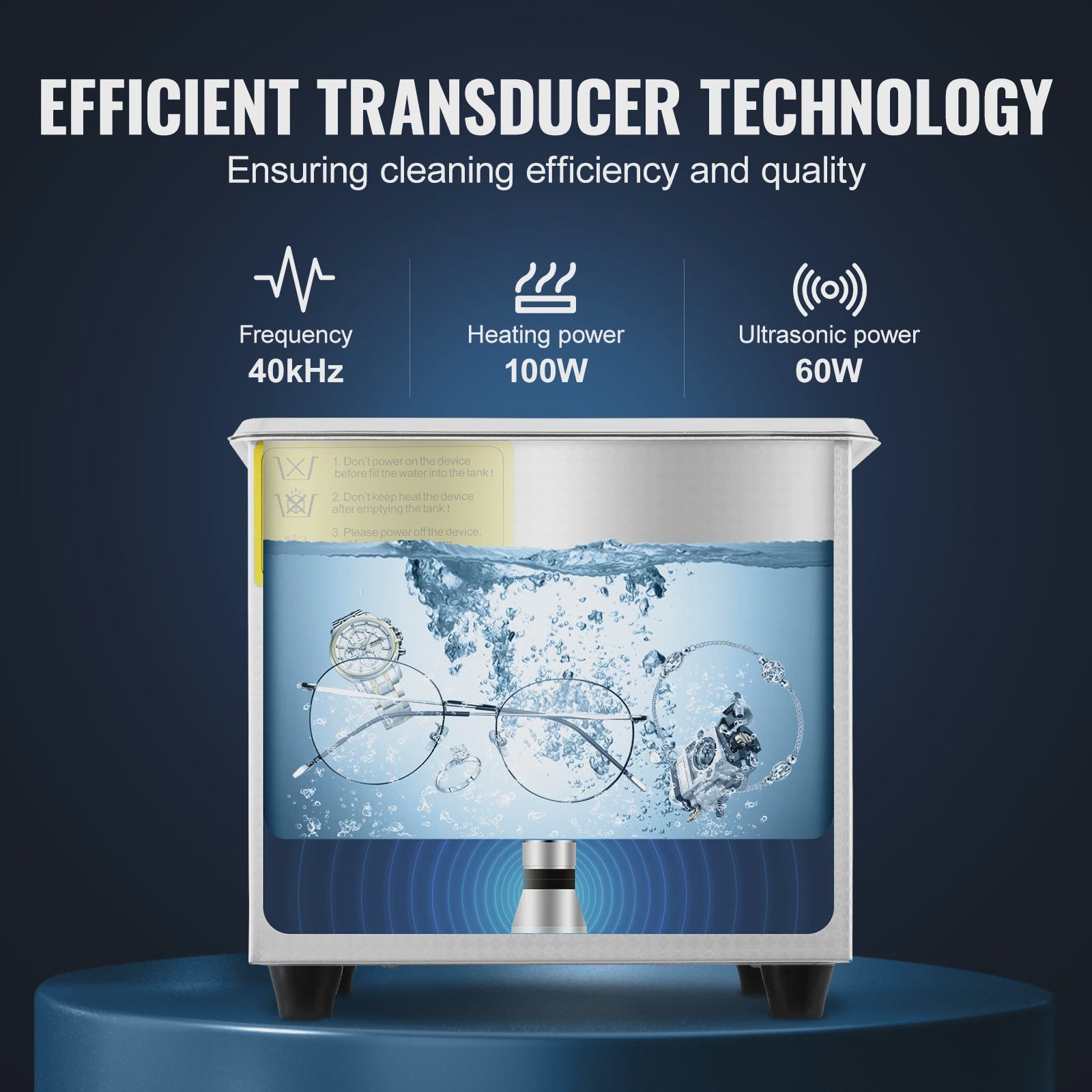 1.3L Ultrasone Reiniger met Digitale Timer - Krachtige & Draagbare Ultrasone Schoonmaakmachine voor Sieraden, Brillen & Meer