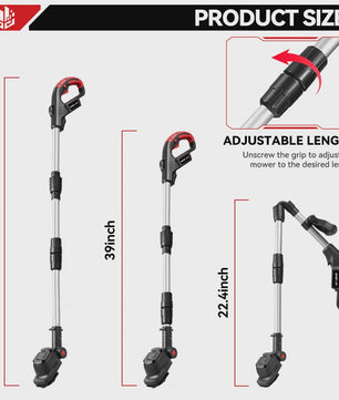 ONEVAN 9-inch Accu Grasmaaier & Grastrimmer - Borstelloos, 40000RPM, Opvouwbaar, Makita 18V Compatibel
