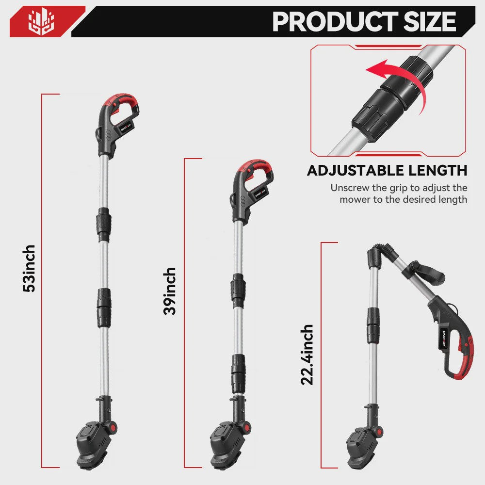 ONEVAN 9-inch Accu Grasmaaier & Grastrimmer - Borstelloos, 40000RPM, Opvouwbaar, Makita 18V Compatibel