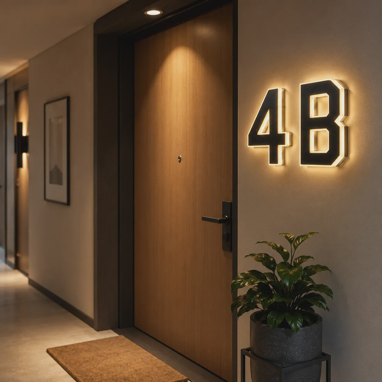 Moderne LED Huisnummer Verlichting op Zonne-energie - Waterdicht & Automatisch