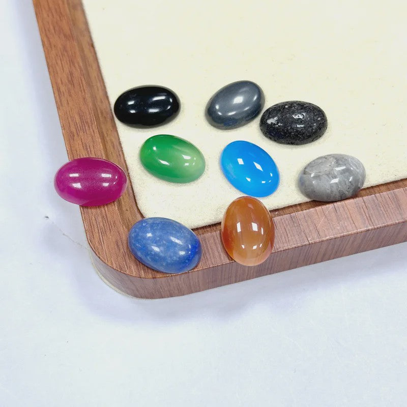 10x Kristal Cabochons Ovaal 13x18mm - Natuurlijke Helende Stenen voor Sieraden Maken