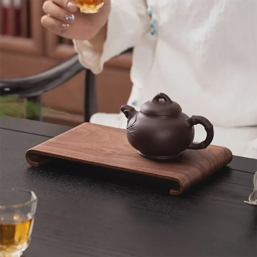 Houten Dienblad Rechthoekig - Decoratief Serveerplateau voor Koffie, Thee & Snacks