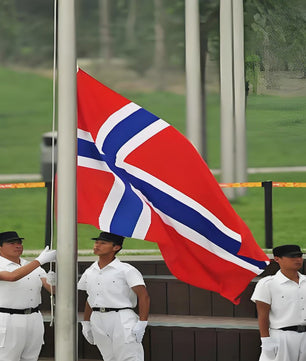 Noorse Vlag 90x150 cm Polyester - Nationaal Symbool voor Patriottische Trots