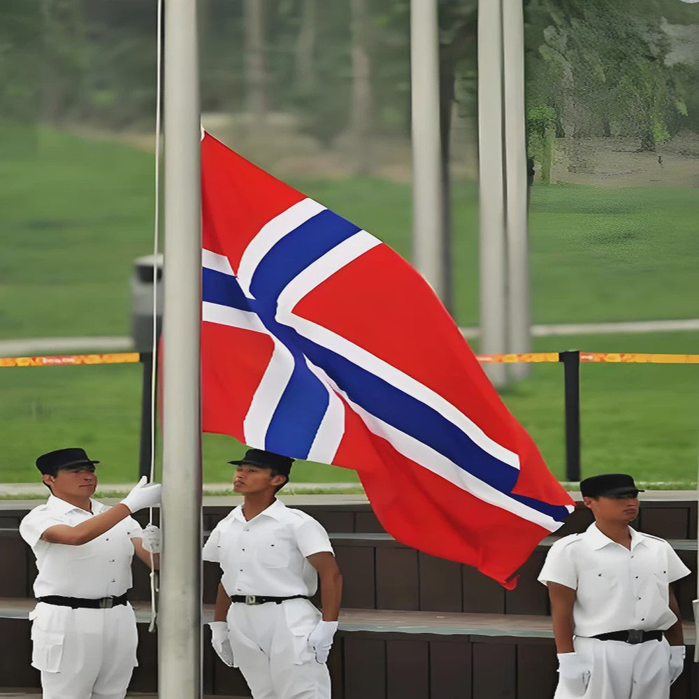 Noorse Vlag 90x150 cm Polyester - Nationaal Symbool voor Patriottische Trots