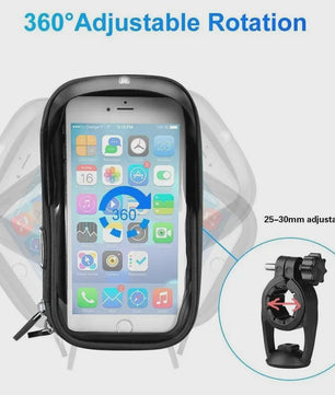 Waterdichte Fiets Telefoonhouder met Touchscreen voor Handlebar (tot 6.4 inch)