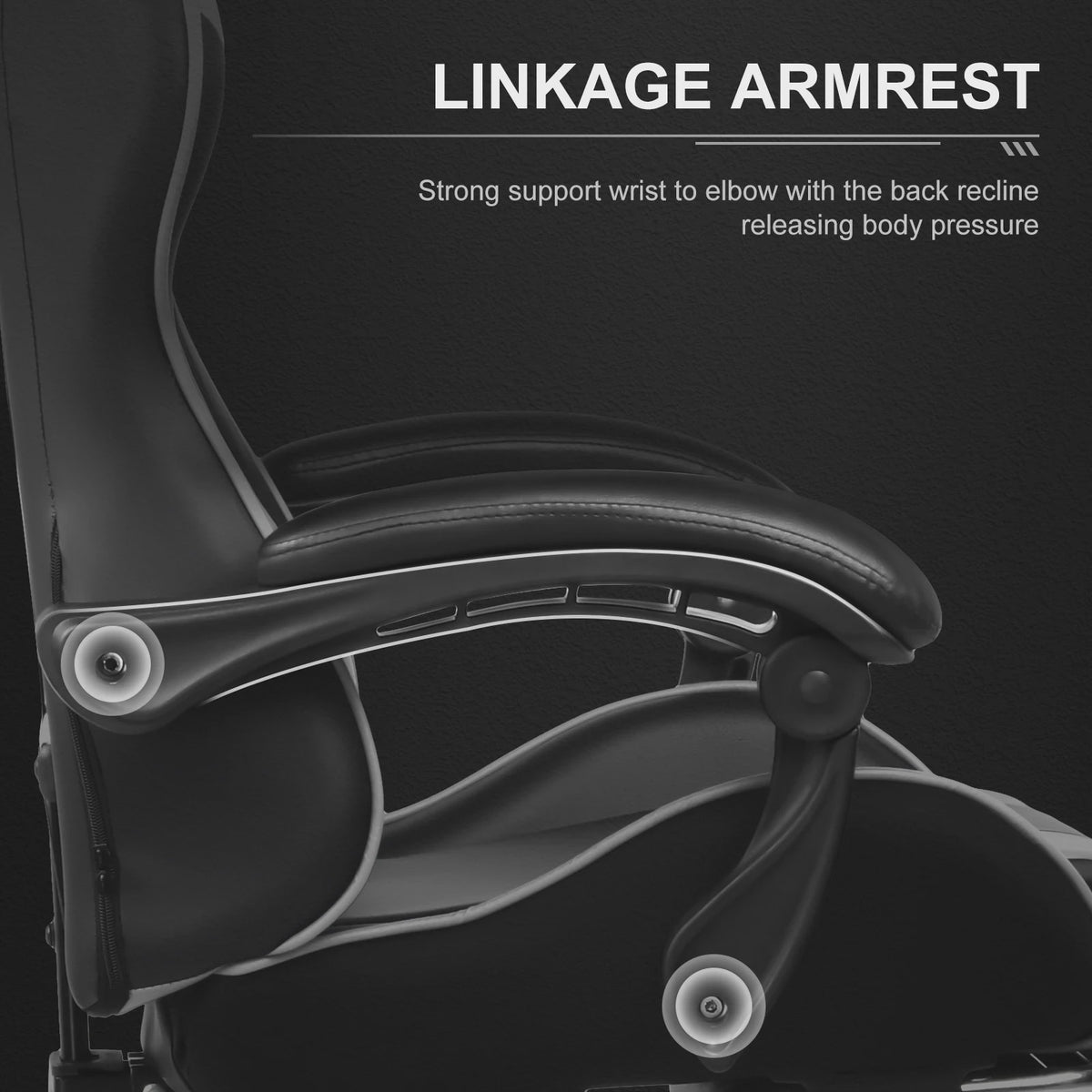 Gtplayer Ergonomische Gaming Chair met Massagefunctie en Voetensteun