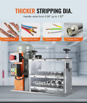 Professionele Elektrische Kabelstripper - 750W, 1.5-32mm, 10 Kanalen voor Koper Recycling