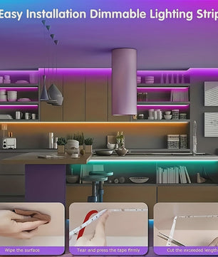 RGB LED Strip Verlichting met 44-toets Afstandsbediening - Flexibel en Sfeervol
