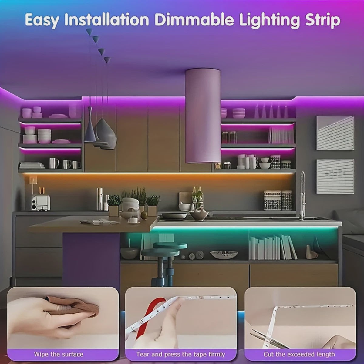 RGB LED Strip Verlichting met 44-toets Afstandsbediening - Flexibel en Sfeervol