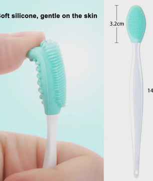 Dubbelzijdige Siliconen Gezichtsborstel Set - Reiniging, Zwarte Mee-eters & Acne Verwijderen