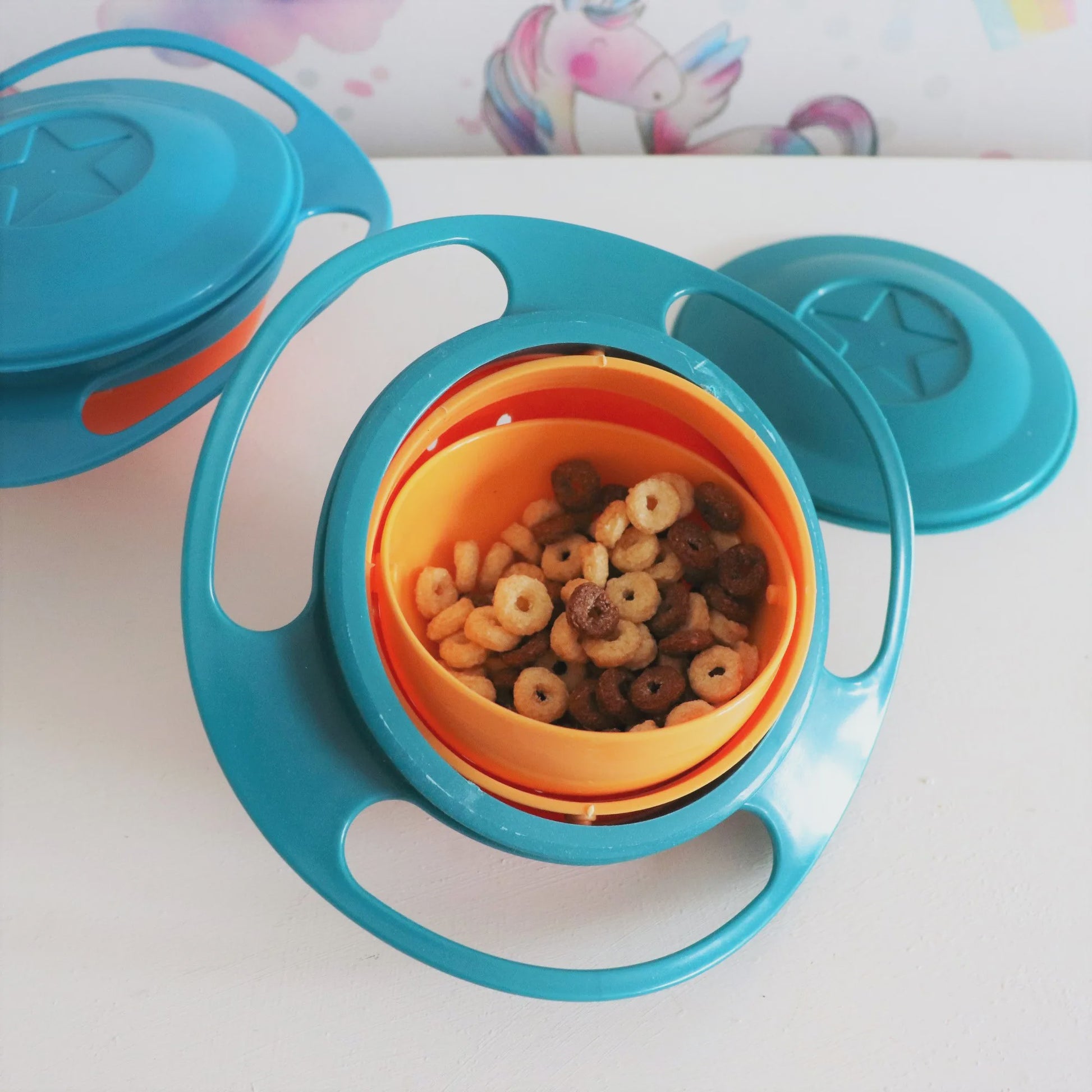 Anti-Knoei Gyro Kom voor Baby's - 360° Draaibaar en Omvalbestendig Voerbakje