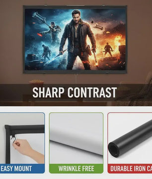 60 inch Projectiescherm Wandmontage 4:3 HD Draagbaar voor Buitenfeesten