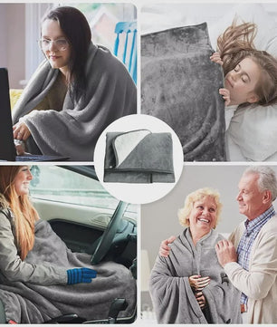 Elektrische Deken Draagbaar met USB - 3 Warmtestanden & Wasbaar