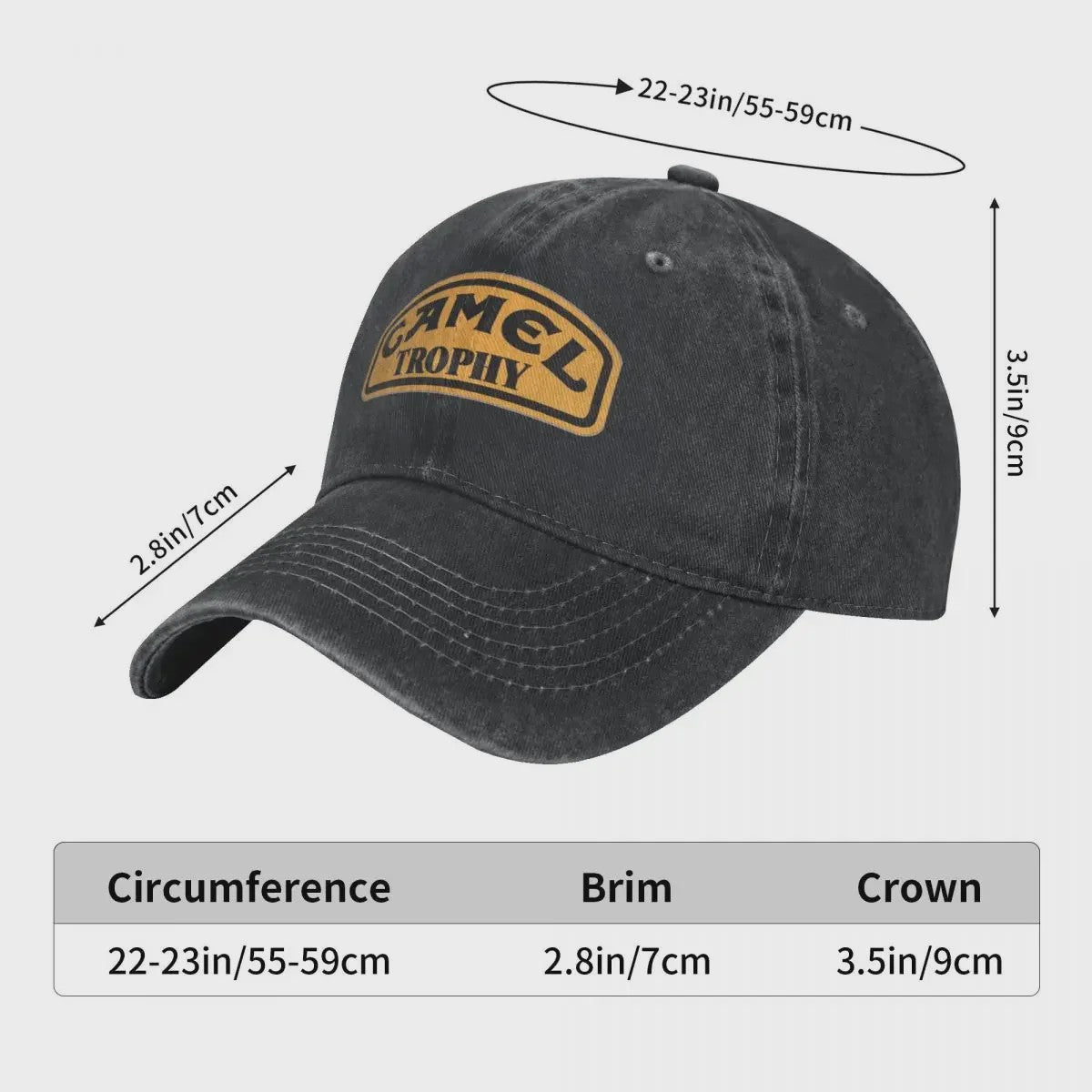 Camel Trophy Vintage Baseball Cap - Unisex Snapback Pet met Klassiek Logo
