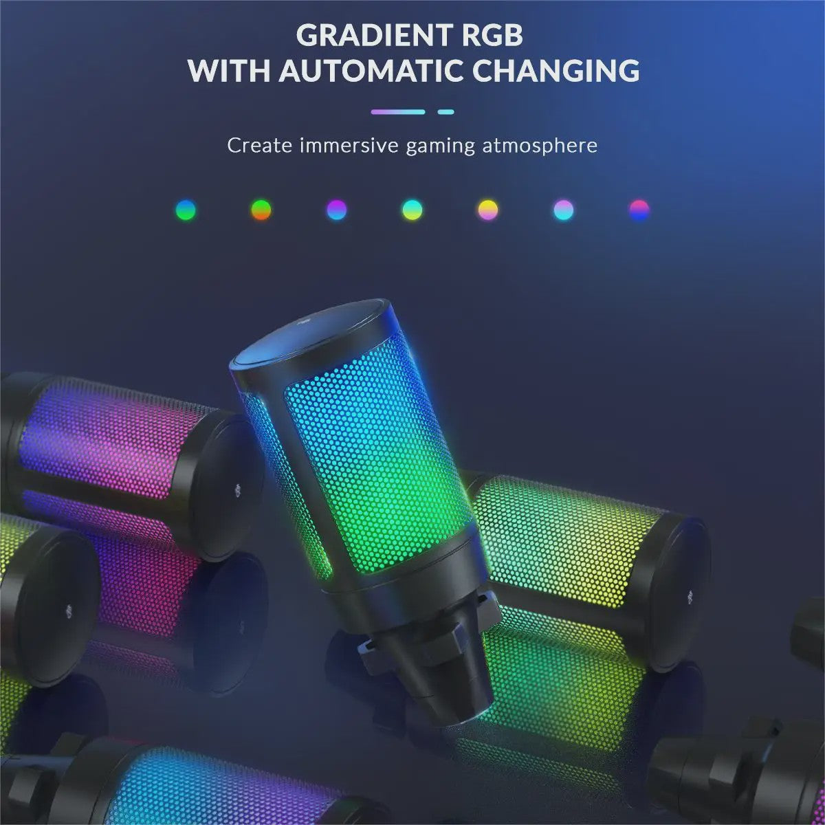 FIFINE A6T Gaming USB Microfoon Set met Arm Stand, RGB & Mute Functie