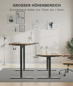Elektrisch In hoogte Verstelbaar Bureau 120x60 cm met USB-poort - Ergonomisch Thuiswerk Bureau