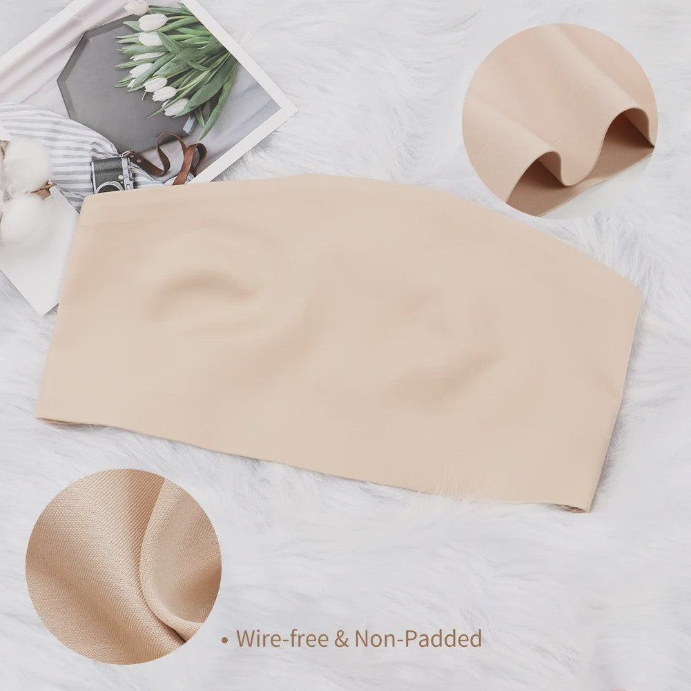 Naadloze Strapless Bandeau Top BH met Siliconen Anti-slip Strip - Comfortabele Lingerie voor Off-shoulder Outfits