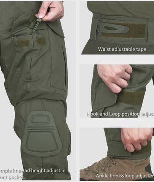 Tactisch Uniform Set: G3 Combat Shirt & Cargo Broek met Kniebeschermers - Heren