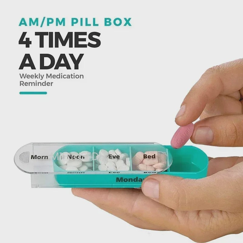 7-Dagen Pillendoos Organizer - 28 Vakjes voor Medicijnen & Supplementen - Ideaal voor Reizen