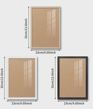 Stijlvolle Fotolijsten 21x30cm & 30x40cm - Zwart, Wit & Houtkleur - Ophangbaar