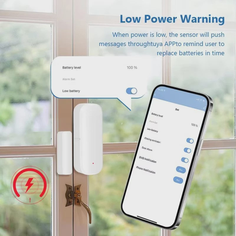 Zigbee 3.0 Deur- en Raamsensor - Slimme Beveiliging met App & Voice Control