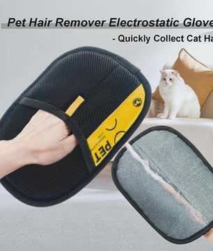 Elektrische Haarverwijderaar Handschoen voor Honden & Katten - Herbruikbaar & Wasbaar met Pluisroller