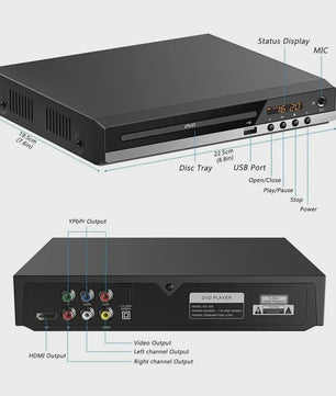 HD 1080P DVD Speler - Alle Regio's Vrij & USB Poort
