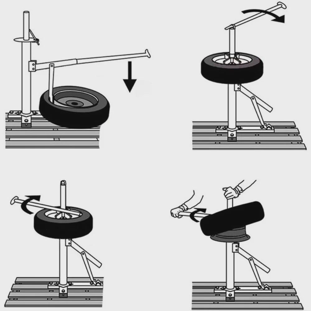 Professionele Bandenwissel Machine voor Auto's - Geschikt voor 6-24 inch Velgen