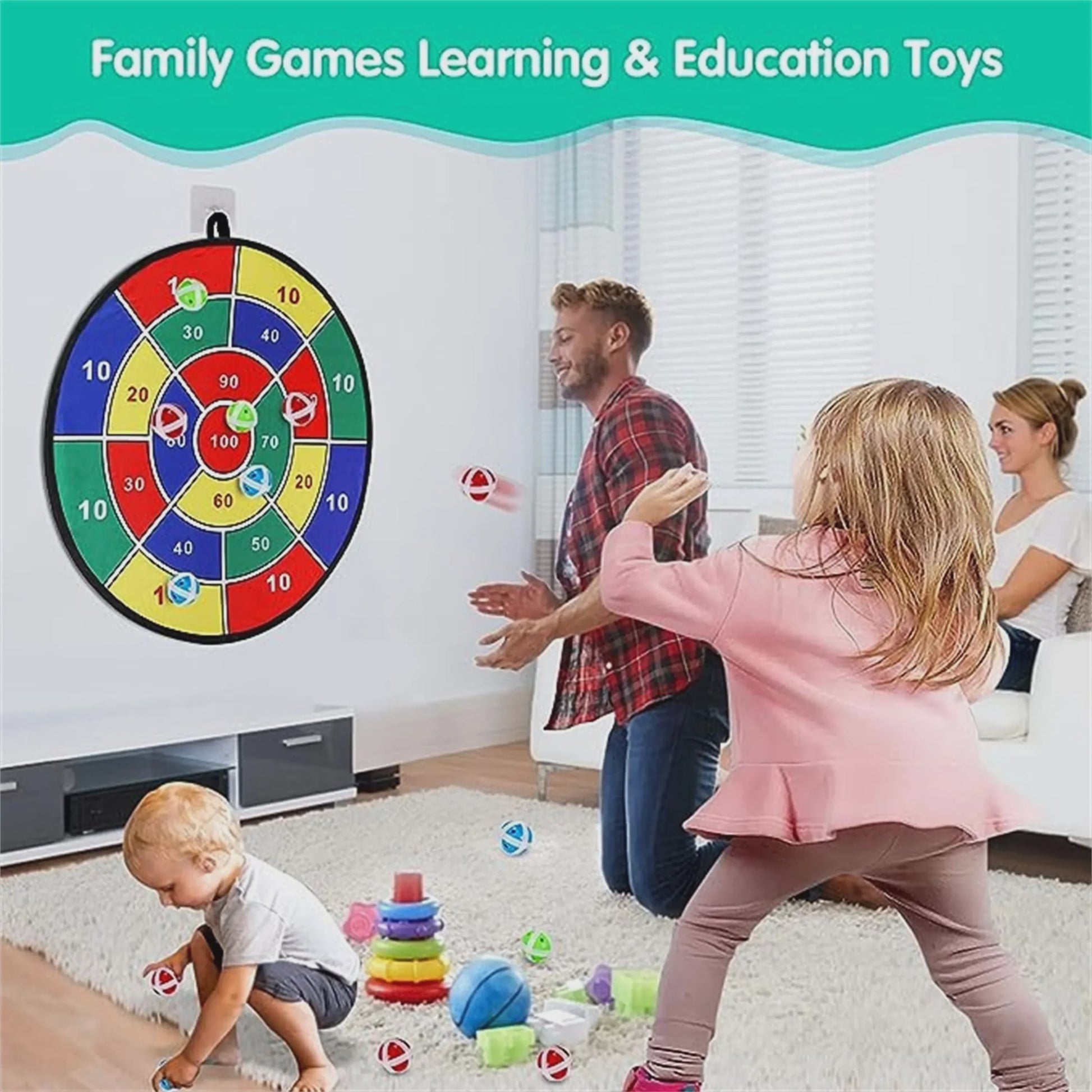 29 Inch Kind Dartsspel Set met Plakballetjes - Indoor & Outdoor Plezier